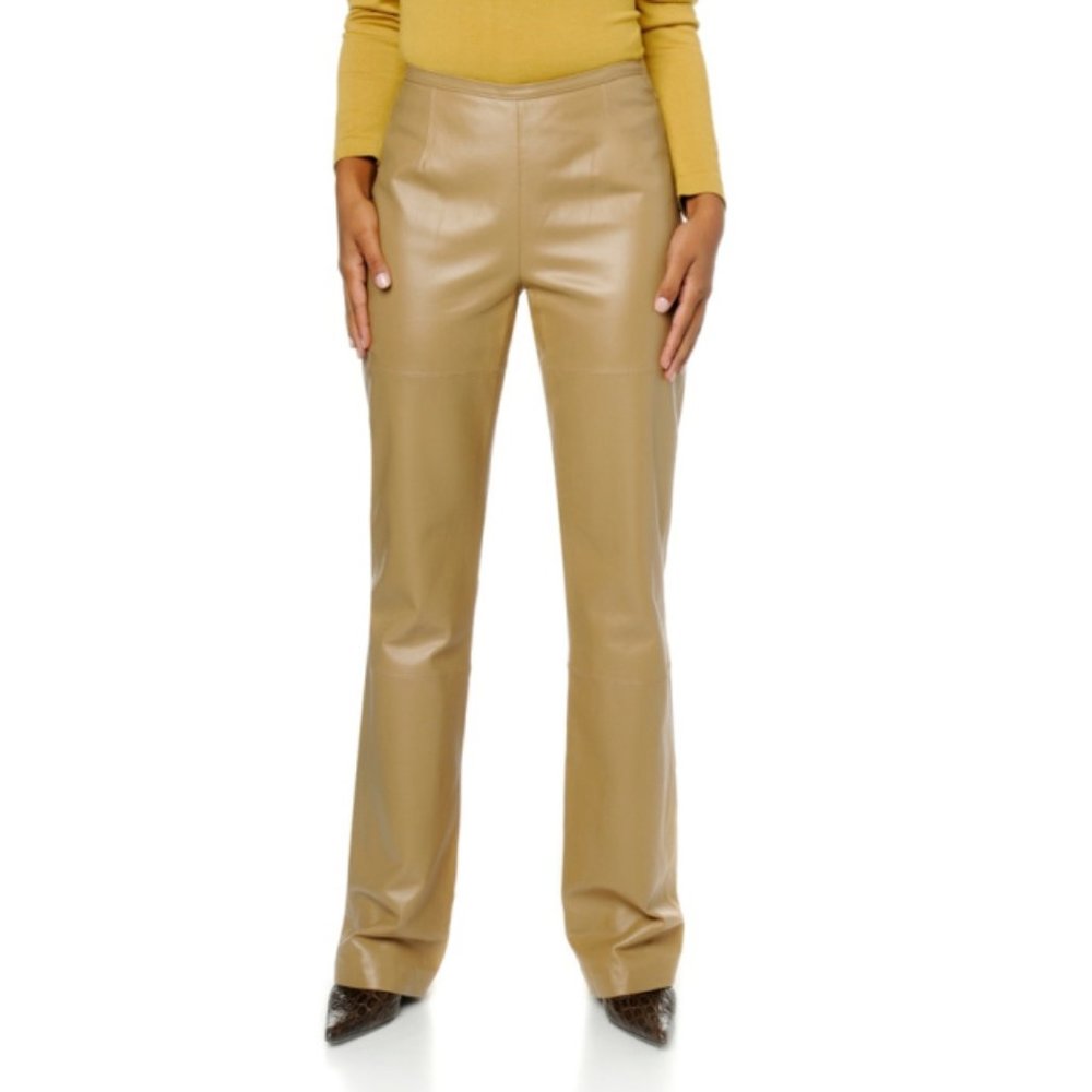 Terry Lewis Caramel Brown‎ Leather Pants bottoms